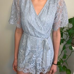 Light Blue Lace Romper